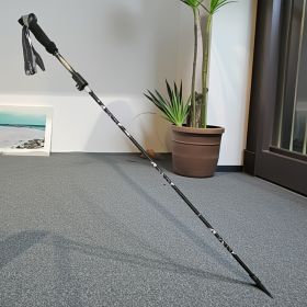 5-Section Collapsible Hiking Poles - Lightweight Trekking Poles with Secure External Lock, Adjustable Length (Color: Black)